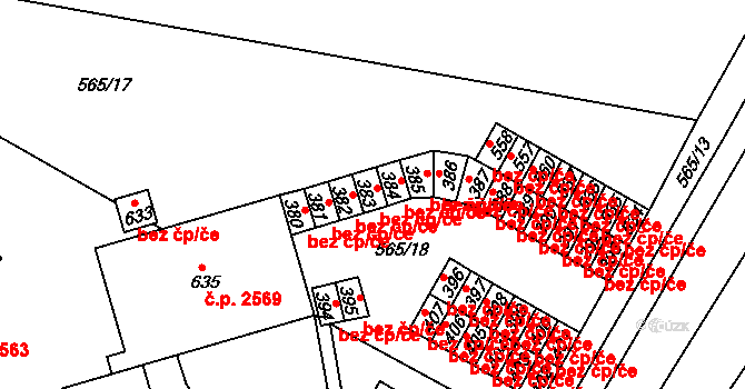 Šumperk 44950471 na parcele st. 382 v KÚ Dolní Temenice, Katastrální mapa
