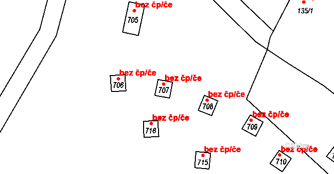 Stráž nad Nežárkou 47562471 na parcele st. 707 v KÚ Stráž nad Nežárkou, Katastrální mapa