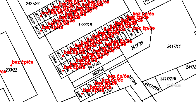 Rychnov nad Kněžnou 48624471 na parcele st. 2427/43 v KÚ Rychnov nad Kněžnou, Katastrální mapa