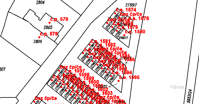 Česká Lípa 48777471 na parcele st. 2788/20 v KÚ Česká Lípa, Katastrální mapa