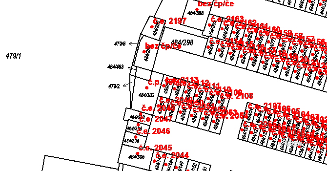 Havířov 49509471 na parcele st. 484/82 v KÚ Bludovice, Katastrální mapa