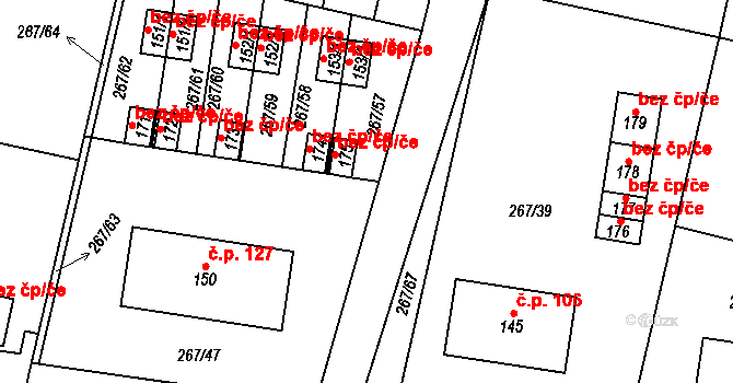 Cerekvice nad Bystřicí 38006472 na parcele st. 175 v KÚ Cerekvice nad Bystřicí, Katastrální mapa