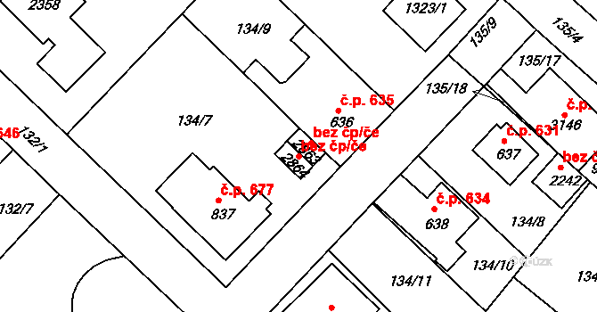 Neratovice 39366472 na parcele st. 2864 v KÚ Neratovice, Katastrální mapa