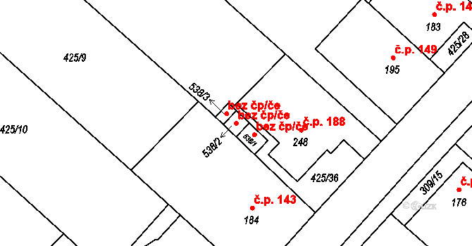 Dolní Studénky 44897472 na parcele st. 538/2 v KÚ Dolní Studénky, Katastrální mapa