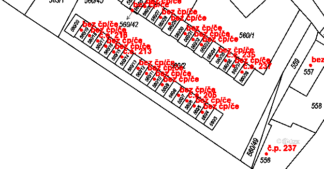 Novosedlice 45128472 na parcele st. 560/9 v KÚ Novosedlice, Katastrální mapa