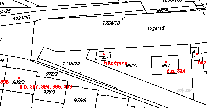 Praha 46818472 na parcele st. 982/2 v KÚ Troja, Katastrální mapa