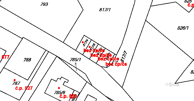 Liberec 47003472 na parcele st. 817/2 v KÚ Ruprechtice, Katastrální mapa