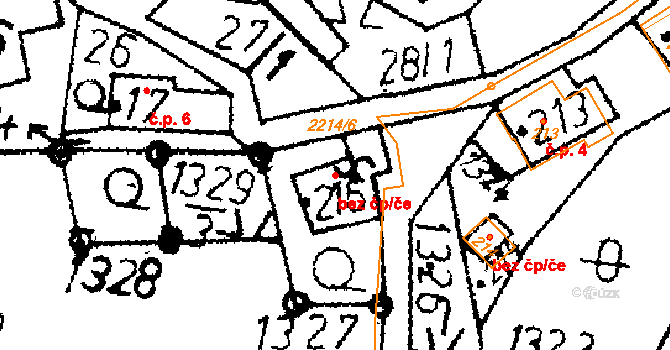 Merboltice 47026472 na parcele st. 216 v KÚ Merboltice, Katastrální mapa