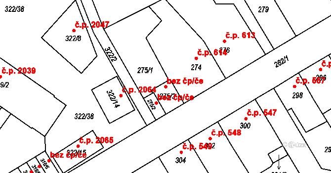 Zábřeh 49312472 na parcele st. 275/3 v KÚ Zábřeh na Moravě, Katastrální mapa
