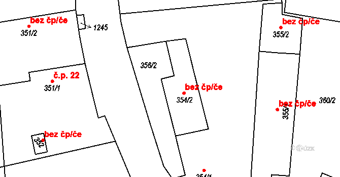 Meclov 39230473 na parcele st. 354/2 v KÚ Mašovice u Meclova, Katastrální mapa