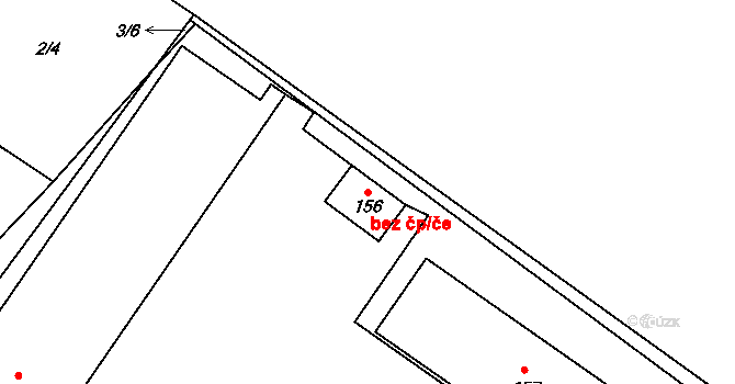 Hrušov 39276473 na parcele st. 156 v KÚ Hrušov nad Jizerou, Katastrální mapa