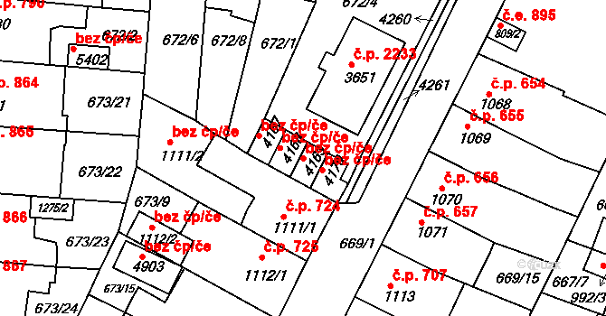 Rakovník 43343473 na parcele st. 4169 v KÚ Rakovník, Katastrální mapa