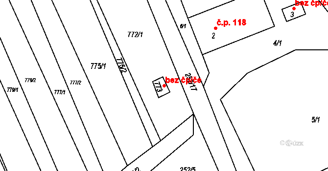 Majetín 47353473 na parcele st. 773 v KÚ Majetín, Katastrální mapa