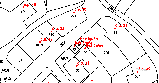 Postřelmov 48603473 na parcele st. 198 v KÚ Postřelmov, Katastrální mapa