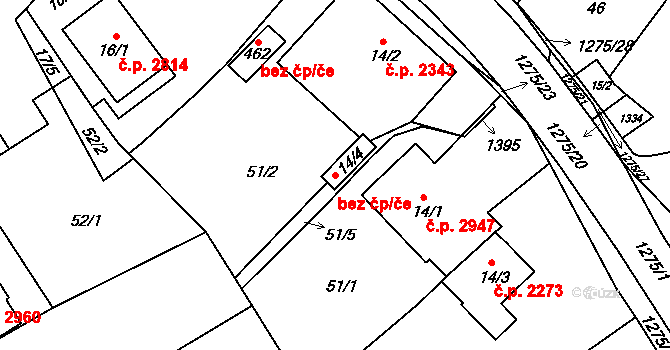 Šumperk 86963473 na parcele st. 14/4 v KÚ Horní Temenice, Katastrální mapa