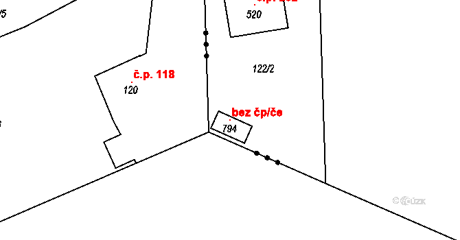 Holoubkov 137260474 na parcele st. 794 v KÚ Holoubkov, Katastrální mapa