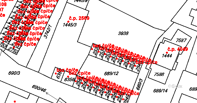Havlíčkův Brod 38683474 na parcele st. 2534 v KÚ Havlíčkův Brod, Katastrální mapa
