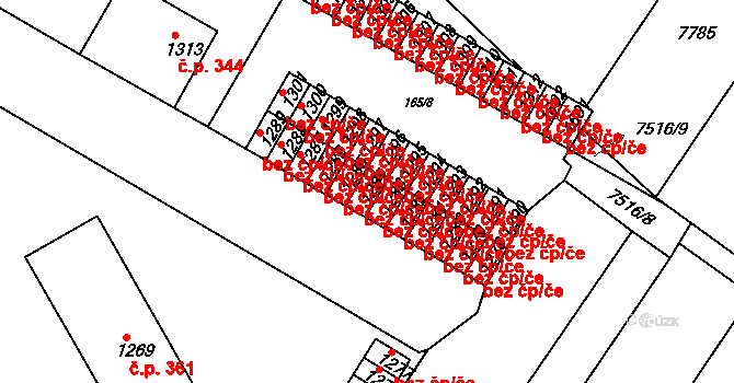 Telč 39678474 na parcele st. 1284 v KÚ Telč, Katastrální mapa