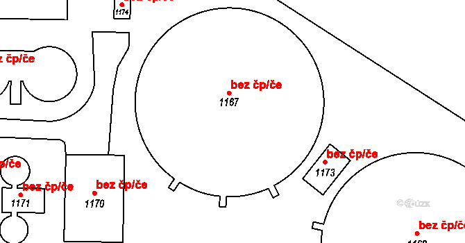 Třinec 41407474 na parcele st. 1167 v KÚ Konská, Katastrální mapa