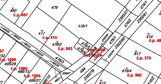 Svatobořice-Mistřín 44578474 na parcele st. 476/5 v KÚ Svatobořice, Katastrální mapa