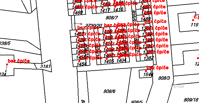 Horažďovice 44688474 na parcele st. 1409 v KÚ Horažďovice, Katastrální mapa