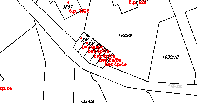 Vrchlabí 45064474 na parcele st. 2501 v KÚ Vrchlabí, Katastrální mapa
