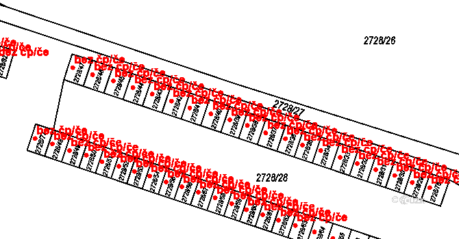 Holešov 47593474 na parcele st. 2728/39 v KÚ Holešov, Katastrální mapa