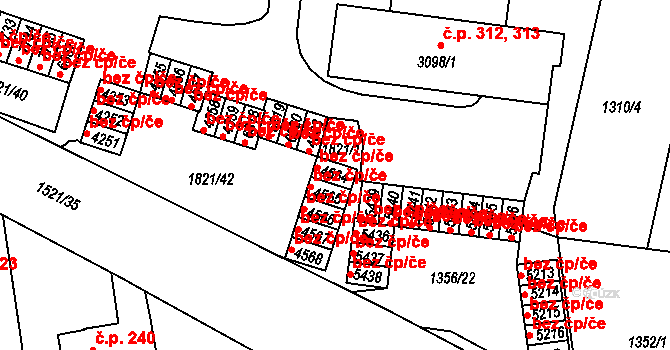Třebíč 48015474 na parcele st. 4564 v KÚ Třebíč, Katastrální mapa