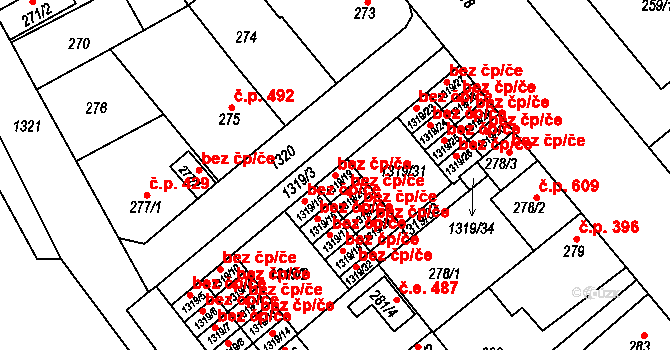 Plzeň 49786474 na parcele st. 1319/19 v KÚ Božkov, Katastrální mapa