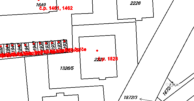 Slaný 1528 na parcele st. 2227 v KÚ Slaný, Katastrální mapa