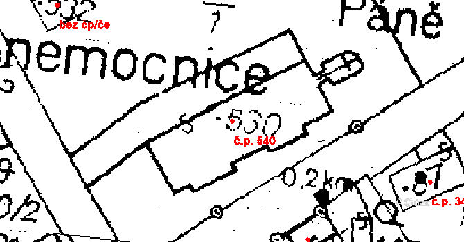 Libina 540 na parcele st. 5974 v KÚ Horní Libina, Katastrální mapa
