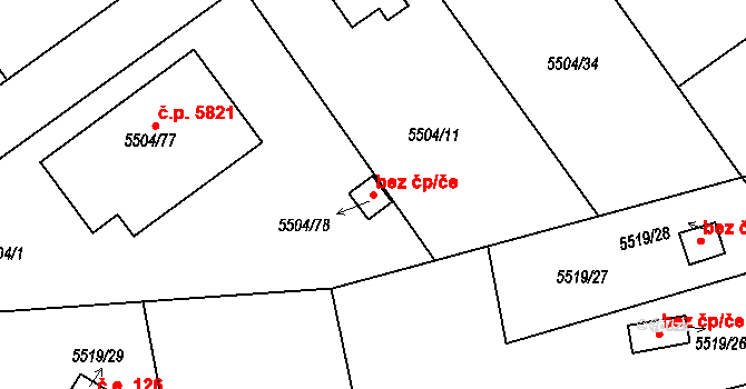 Jihlava 98265474 na parcele st. 5504/78 v KÚ Jihlava, Katastrální mapa
