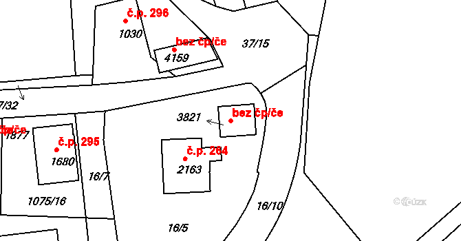 Český Krumlov 38402475 na parcele st. 3821 v KÚ Český Krumlov, Katastrální mapa