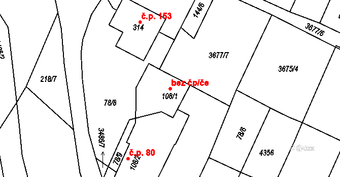 Kozojedy 41375475 na parcele st. 108/1 v KÚ Kozojedy u Kralovic, Katastrální mapa