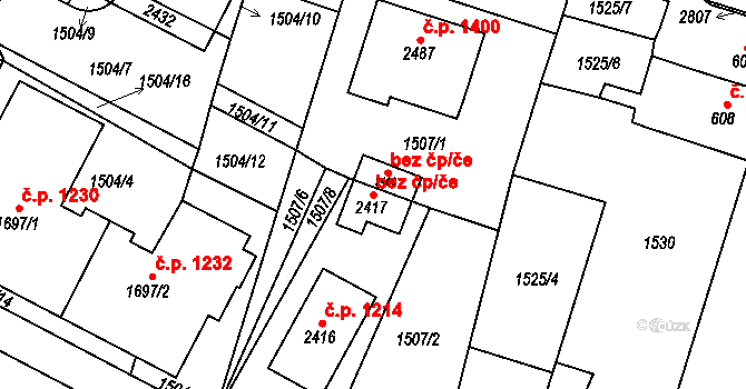 Třebechovice pod Orebem 41520475 na parcele st. 2417 v KÚ Třebechovice pod Orebem, Katastrální mapa