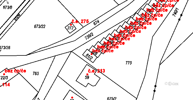 Kraslice 42069475 na parcele st. 226 v KÚ Zelená Hora u Kraslic, Katastrální mapa
