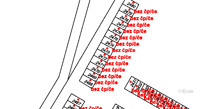 Česká Lípa 45912475 na parcele st. 2472 v KÚ Česká Lípa, Katastrální mapa