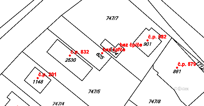 Přibyslav 48944475 na parcele st. 625 v KÚ Přibyslav, Katastrální mapa