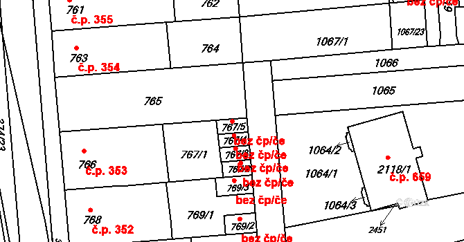 Chropyně 80082475 na parcele st. 767/5 v KÚ Chropyně, Katastrální mapa