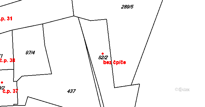 Oleška 93552475 na parcele st. 82/2 v KÚ Krymlov, Katastrální mapa