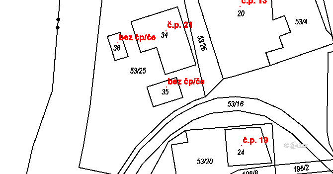 Mochtín 99564475 na parcele st. 35 v KÚ Lhůta u Klatov, Katastrální mapa