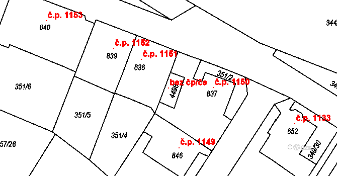 Náchod 121035476 na parcele st. 4498 v KÚ Náchod, Katastrální mapa