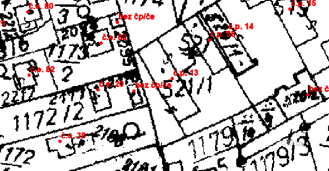 Byšičky 13, Lysá nad Labem na parcele st. 521/1 v KÚ Lysá nad Labem, Katastrální mapa