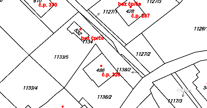 Milíkov 326 na parcele st. 486 v KÚ Milíkov u Jablunkova, Katastrální mapa