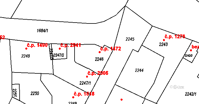 Varnsdorf 1472 na parcele st. 2246 v KÚ Varnsdorf, Katastrální mapa