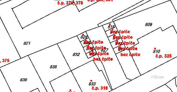 Ústí nad Labem 38833476 na parcele st. 830 v KÚ Neštěmice, Katastrální mapa