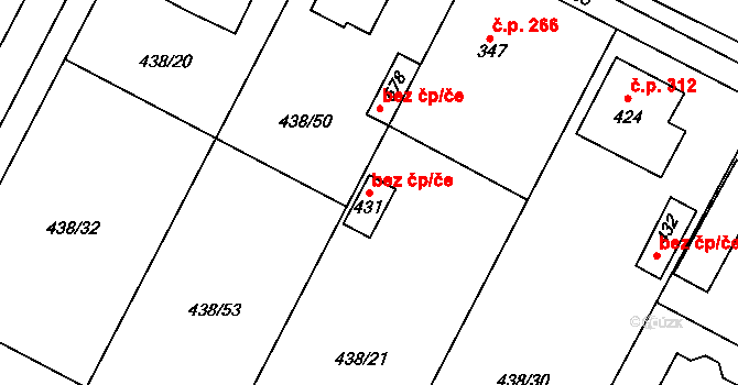 Opatovice nad Labem 42732476 na parcele st. 431 v KÚ Opatovice nad Labem, Katastrální mapa