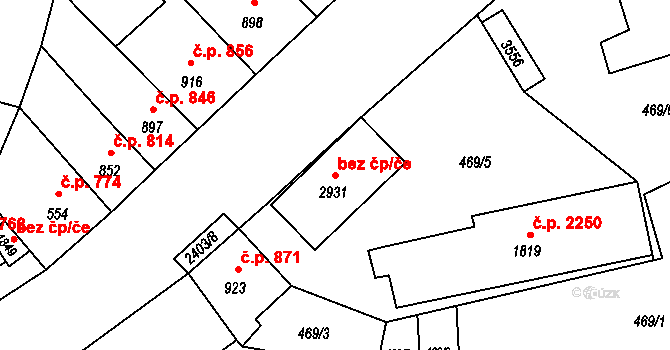 Hořice 45949476 na parcele st. 2931 v KÚ Hořice v Podkrkonoší, Katastrální mapa