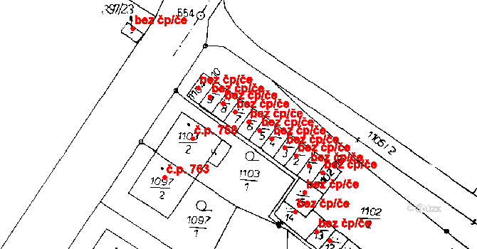 Poděbrady 46354476 na parcele st. 1104/7 v KÚ Poděbrady, Katastrální mapa