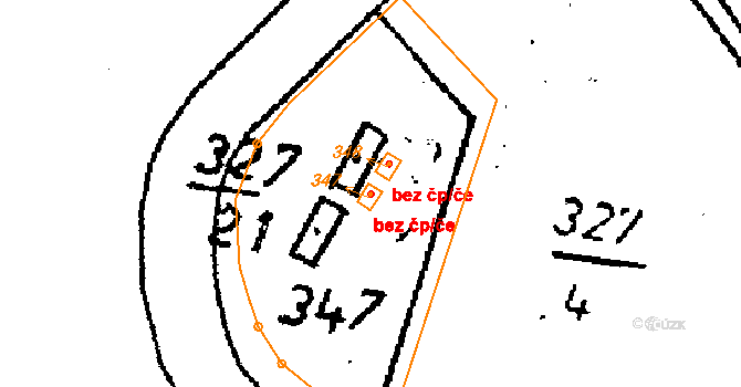 Praskolesy 46991476 na parcele st. 347 v KÚ Praskolesy, Katastrální mapa